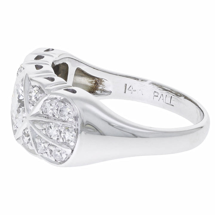 Vintage Diamond Ring 14K White Gold .44 CT