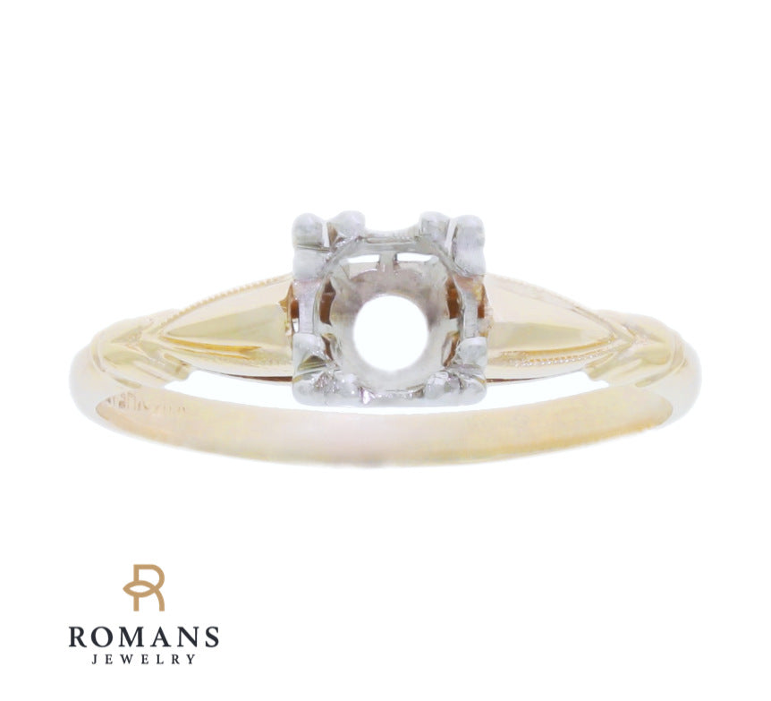 Vintage Setting 1930's 14K Two Tone