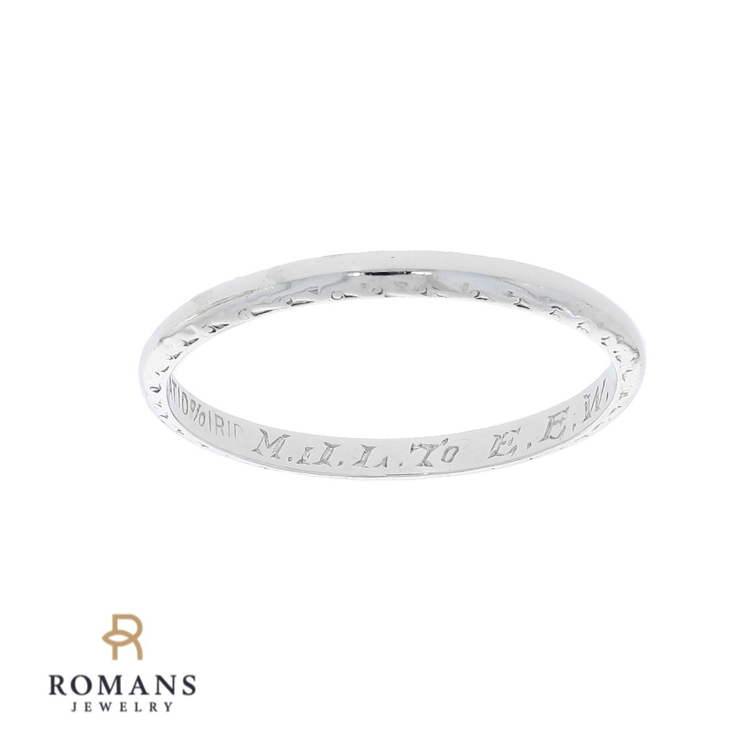 Vintage Wedding Band 1920's Platinum