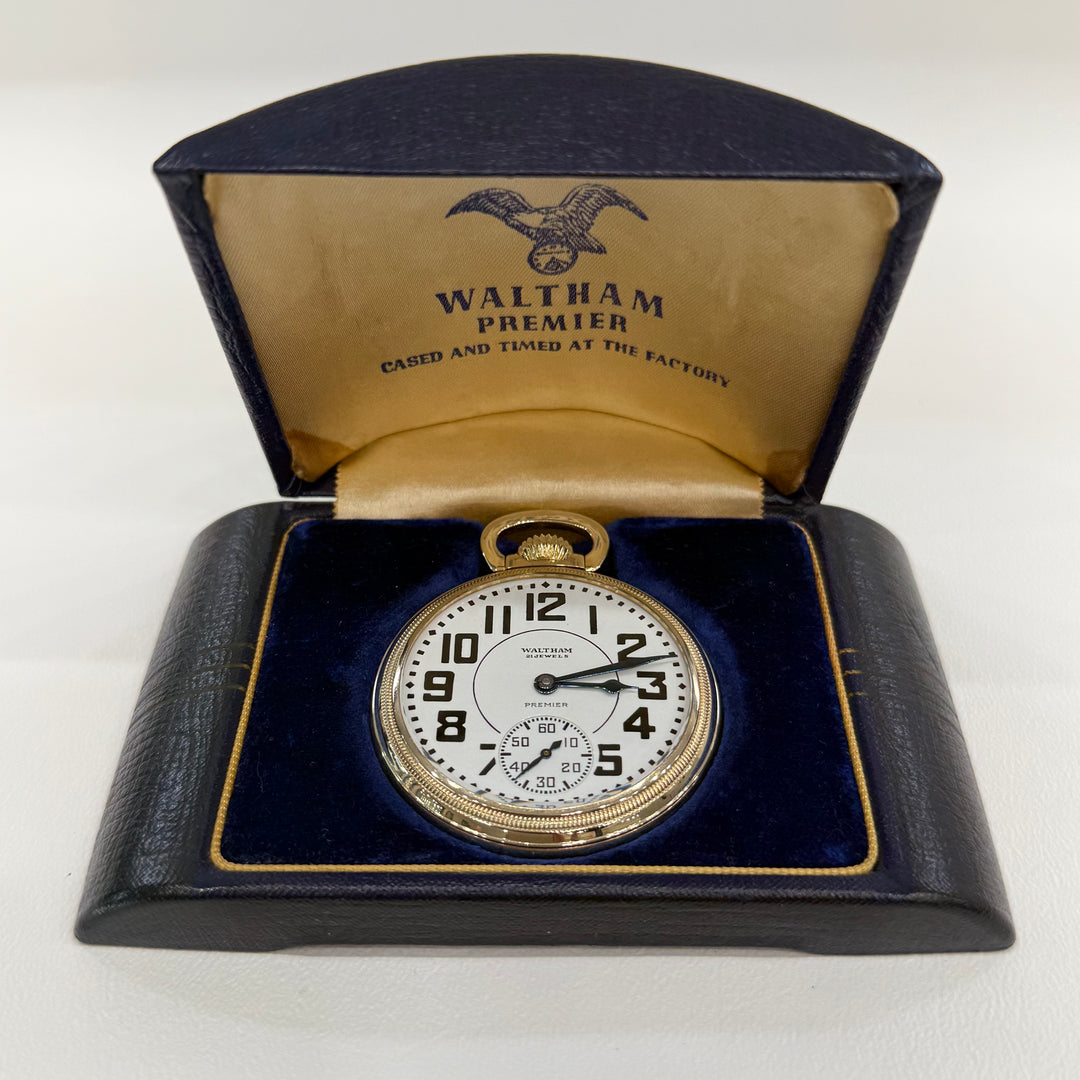 Vintage 1941 Waltham Riverside Premier 21J 10K Gold Filled Pocket Watch