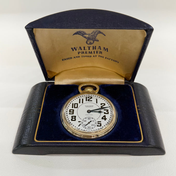Vintage 1941 Waltham Riverside Premier 21J 10K Gold Filled Pocket Watch