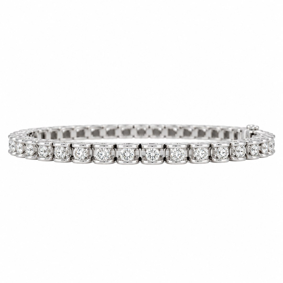 Diamond Tennis Bracelet 14K White Gold 1.06CTW