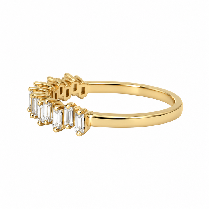 Baguette Diamond Wedding Band 14K Yellow Gold 0.55CTW
