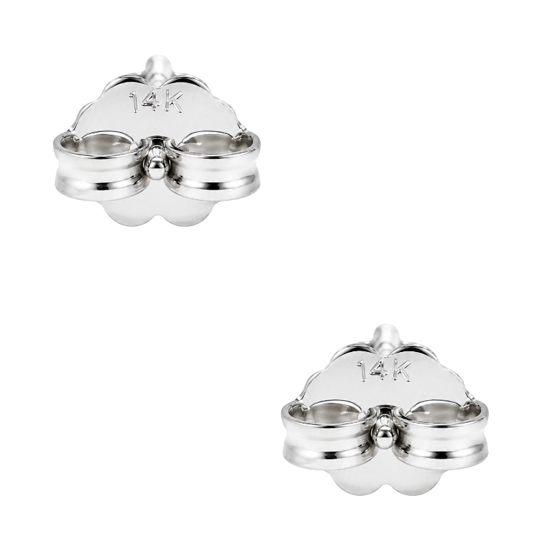 Round Diamond Stud Earrings 0.80CTW 14K White Gold