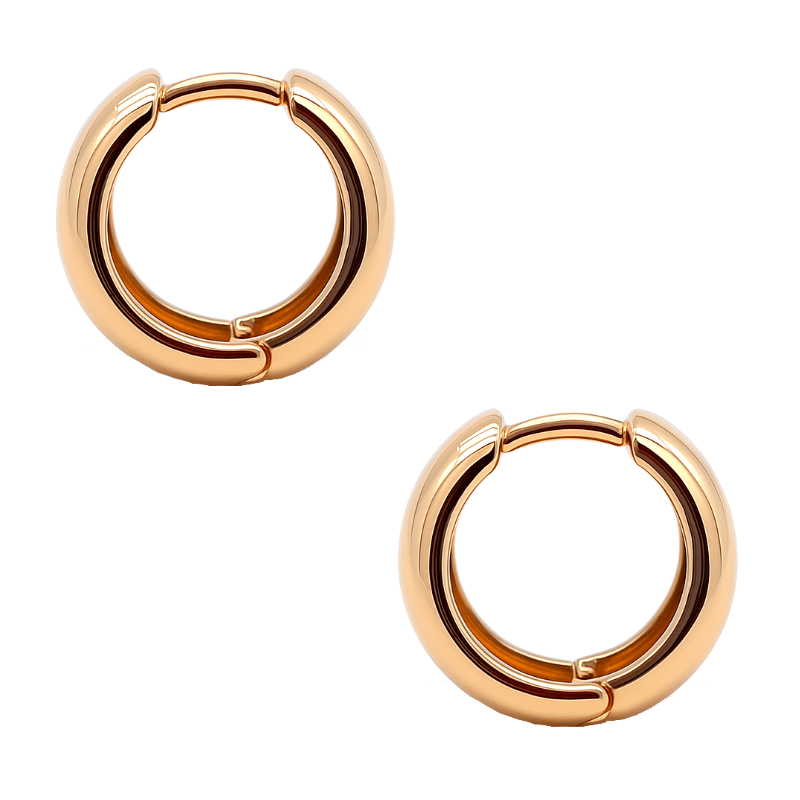 Everyday Small Hollow Hoops 14K Yellow Gold