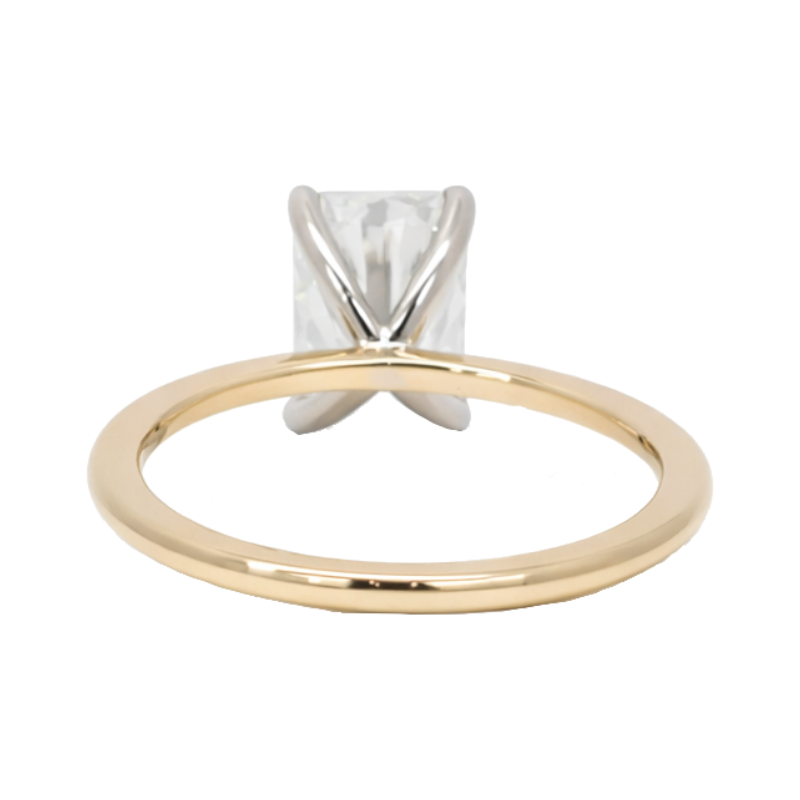 Petite Isleana Radiant Moissanite 14K Two Tone 10x7MM