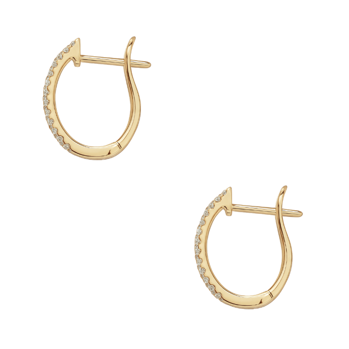 Everyday Diamond Small Hoops 14K Yellow Gold .15CTW