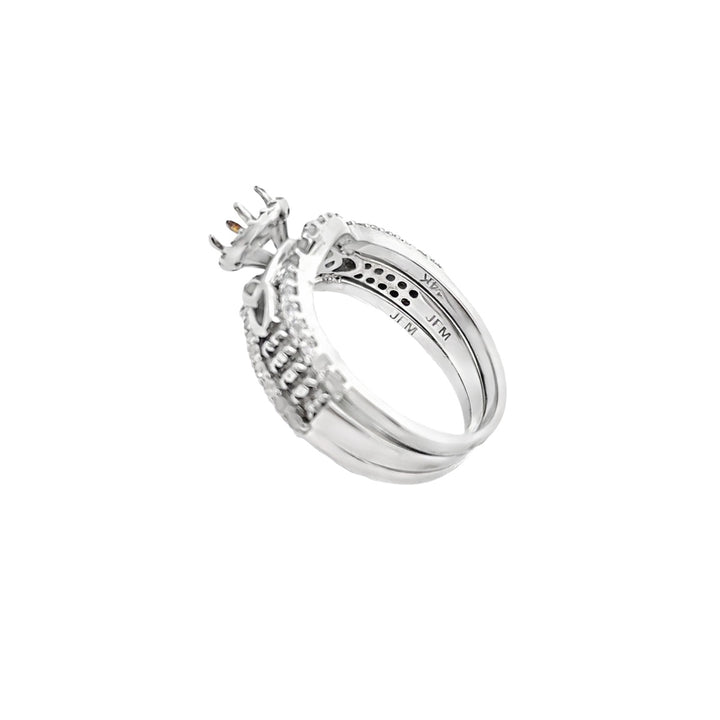 Vintage Diamond Setting Ring 14K White Gold .40 CTW