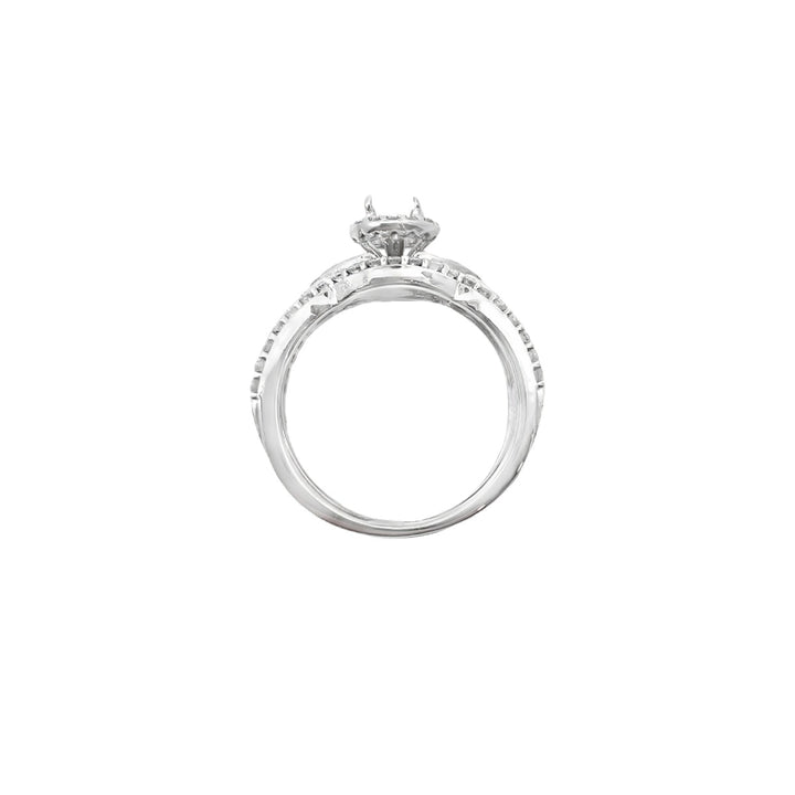 Vintage Diamond Setting Ring 14K White Gold .40 CTW
