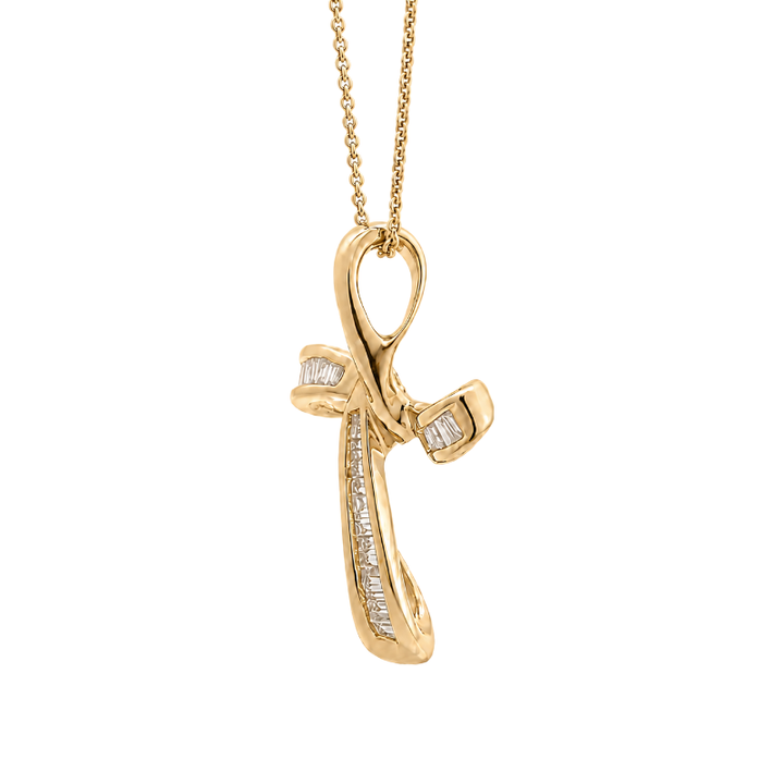 Diamond Cross Pendant .25CTW 14K Yellow Gold
