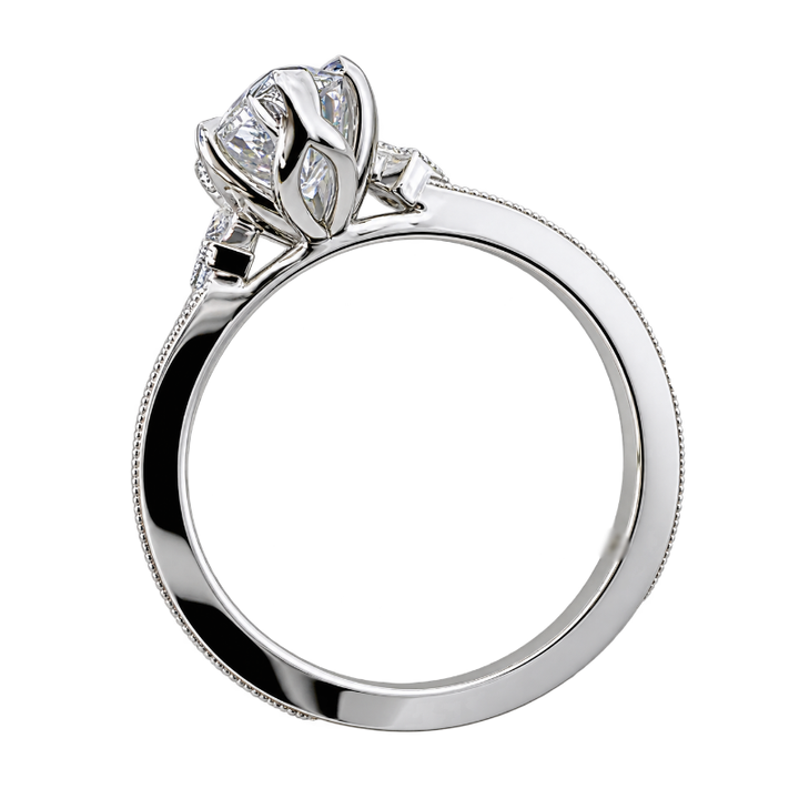 Genevieve Marquise 1.55CT Lab Grown Diamond Vintage Inspired Engagement Ring 14K White Gold