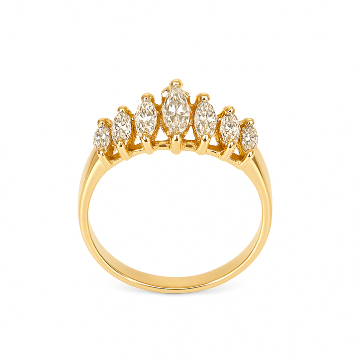Marquise Diamond Band 14K Yellow Gold .48CTW
