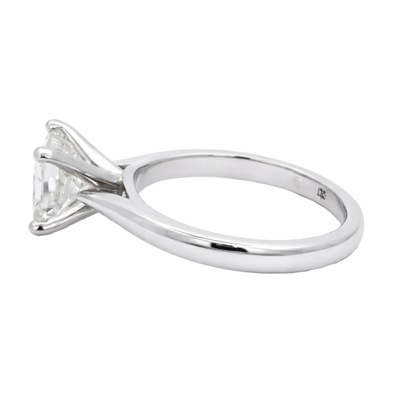Ascend Solitaire 2CT Princess Natural Diamond 14K White Gold