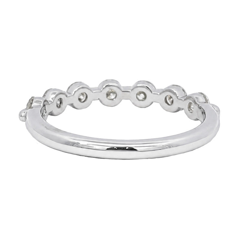 Shared Prong Diamond Band 18K White Gold .70CTW