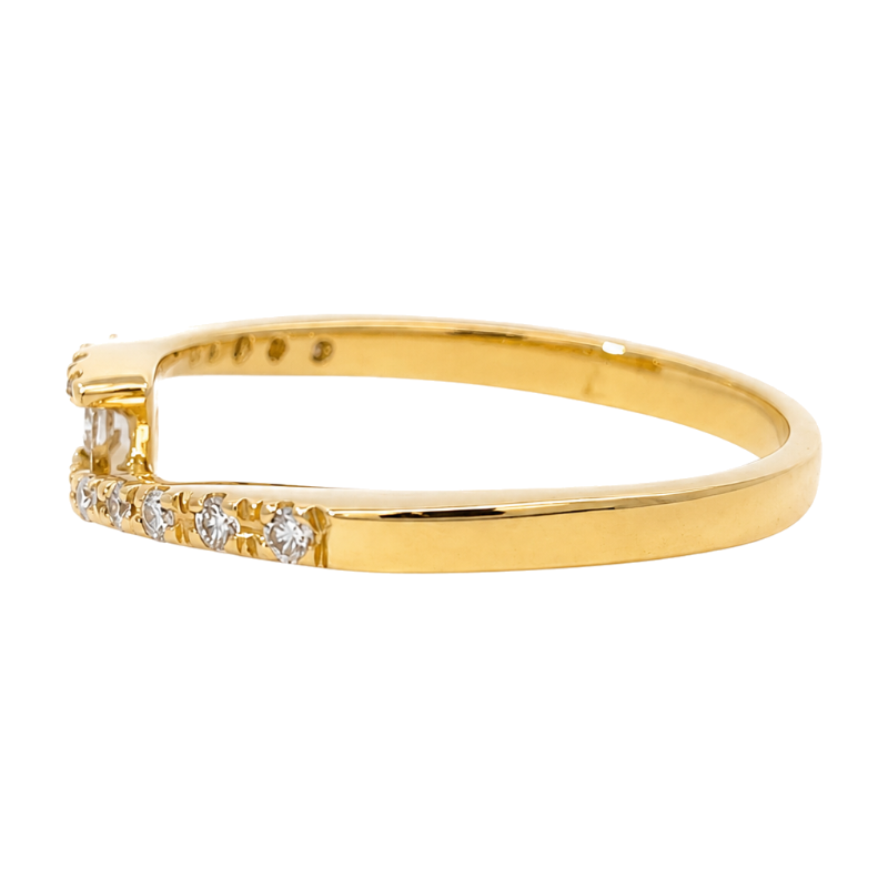 Diamond Bypass Band 18K Yellow Gold .15CTW