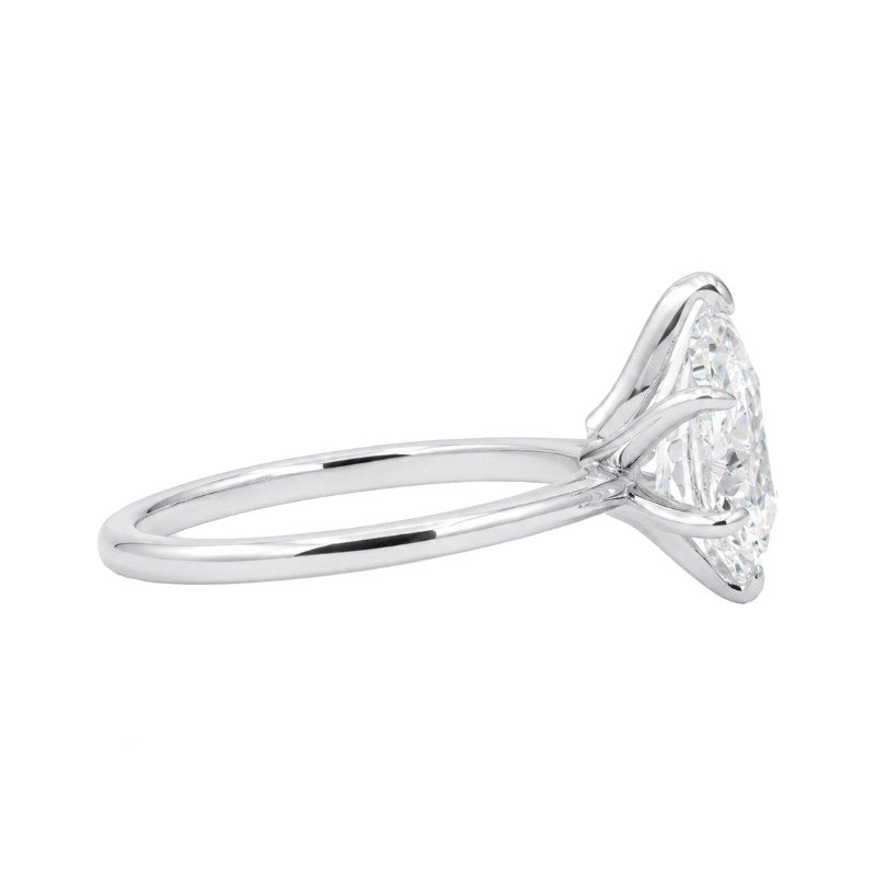 Verity Pear 1.42CT Natural Diamond Solitaire Engagement Ring 14K White Gold