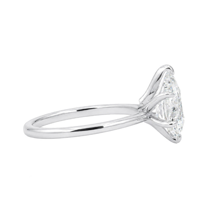 Verity Pear 1.42CT Natural Diamond Solitaire Engagement Ring 14K White Gold