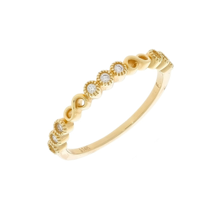 Diamond Bezel Infinity Band 14K Yellow Gold .10 CTW