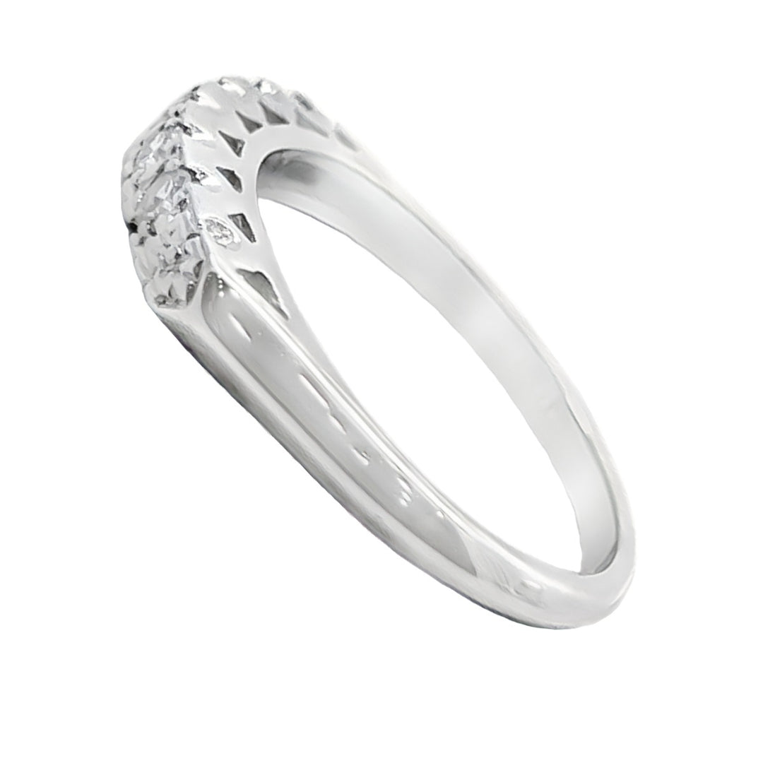 Vintage Diamond Band 14K White Gold .15 CTW