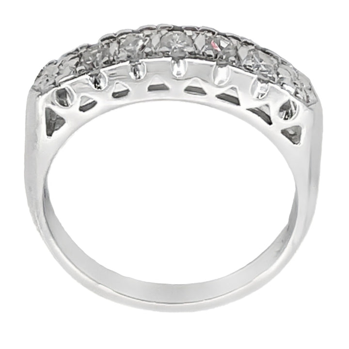Vintage Diamond Band 14K White Gold .15 CTW