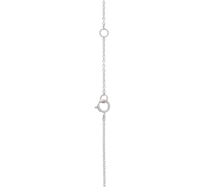 Raw Salt & Pepper Diamond Halo Necklace 14K White Gold .70CT