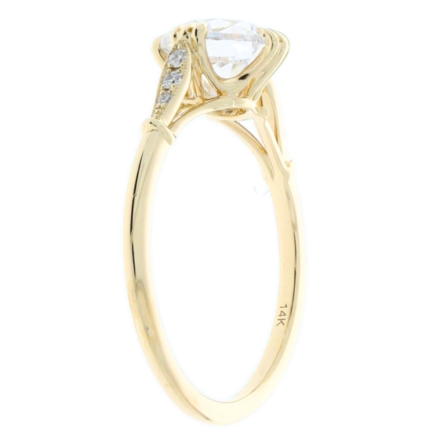 Diamond Engagement Setting 14K Yellow Gold