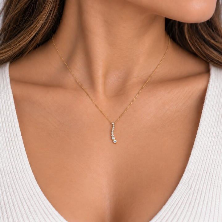 Diamond Journey Pendant 14K Yellow Gold .50CTW