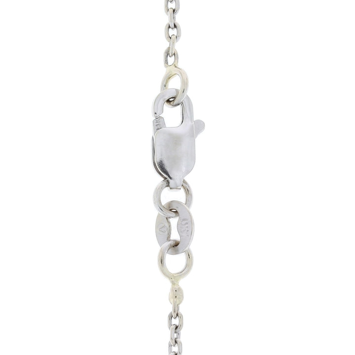 Diamond Oval Open Circle Pendant 14K White Gold .40CTW
