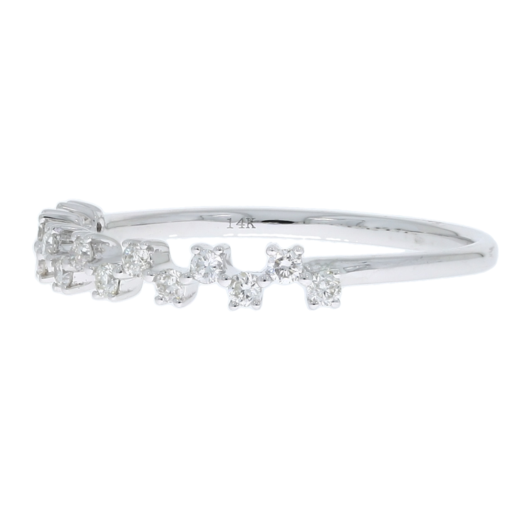 Diamond Checkered Band 14K White Gold .20 CTW