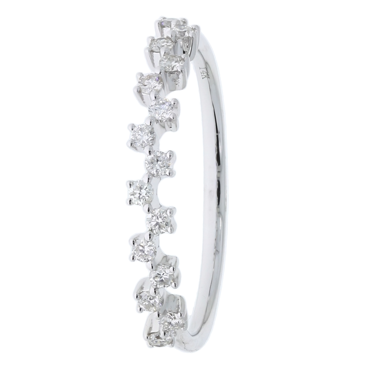 Diamond Checkered Band 14K White Gold .20 CTW