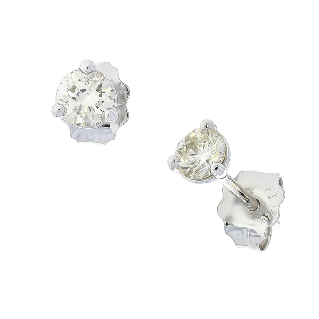 Diamond Stud Earrings 14K White Gold .36CTW
