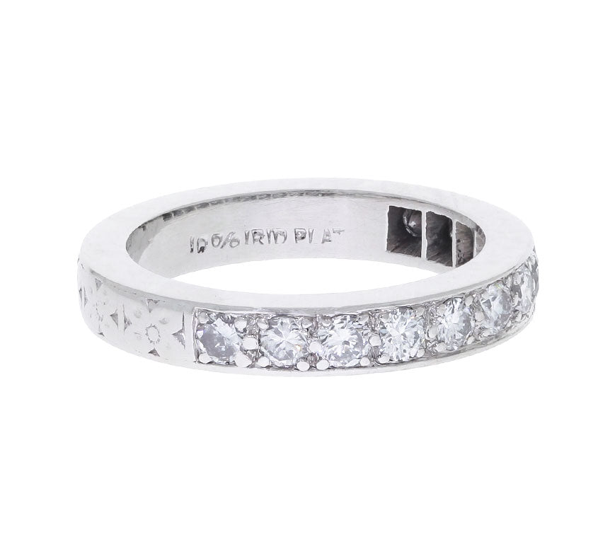 Diamond Floral Band Platinum .50 CTW