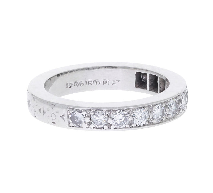 Diamond Floral Band Platinum .50 CTW
