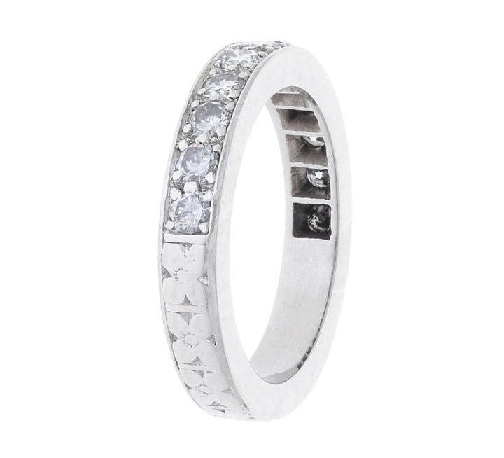 Diamond Floral Band Platinum .50 CTW