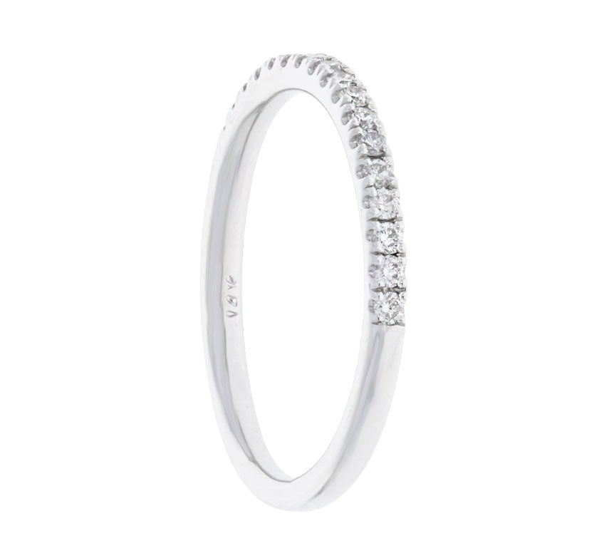 Diamond Wedding Band 14K White Gold .19 CTW