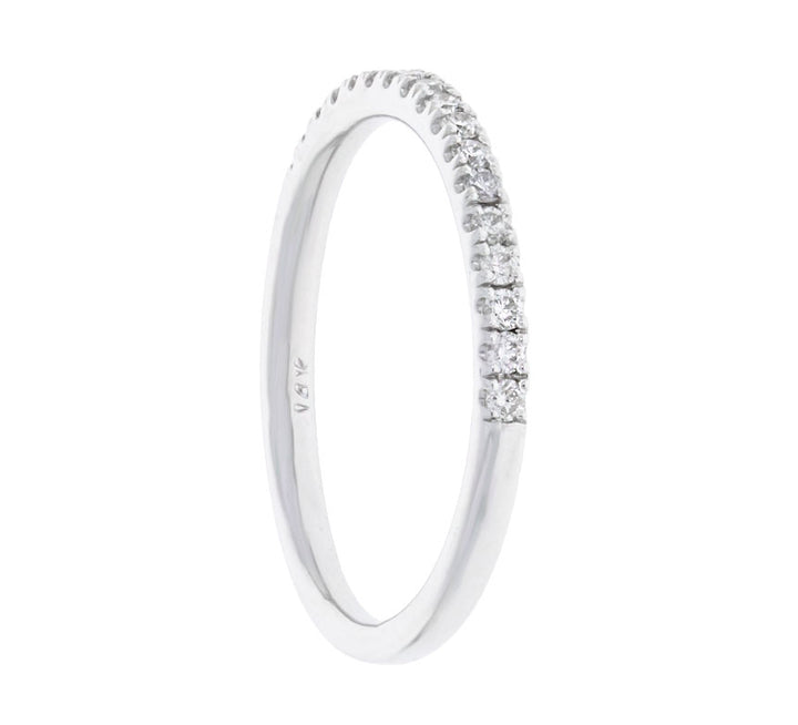 Diamond Wedding Band 14K White Gold .19 CTW