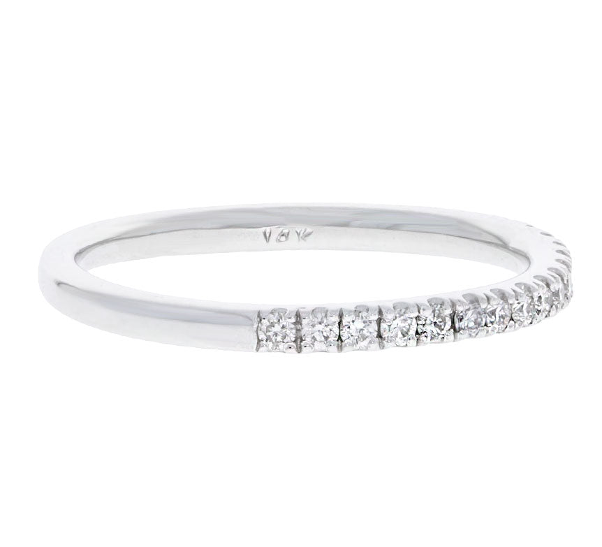 Diamond Wedding Band 14K White Gold .19 CTW