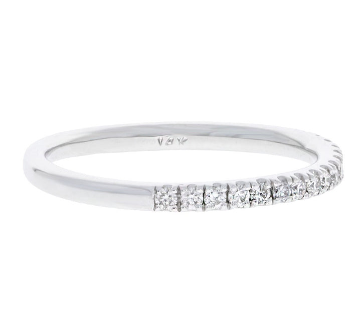 Diamond Wedding Band 14K White Gold .19 CTW