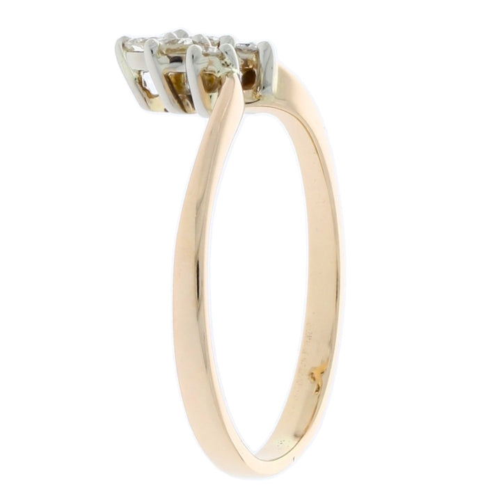 Chevron Diamond Band 14K Two Tone .17 CTW