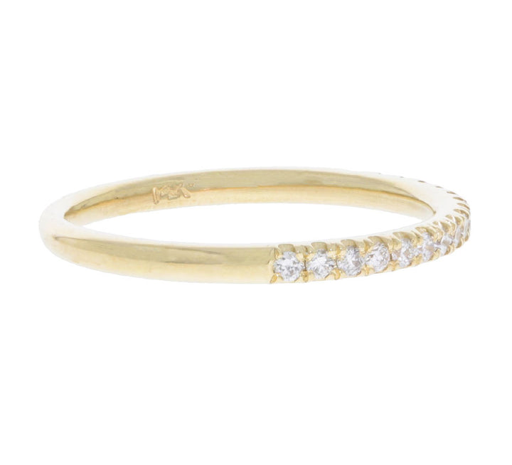 Diamond Wedding Band 14K Yellow Gold .19 CTW