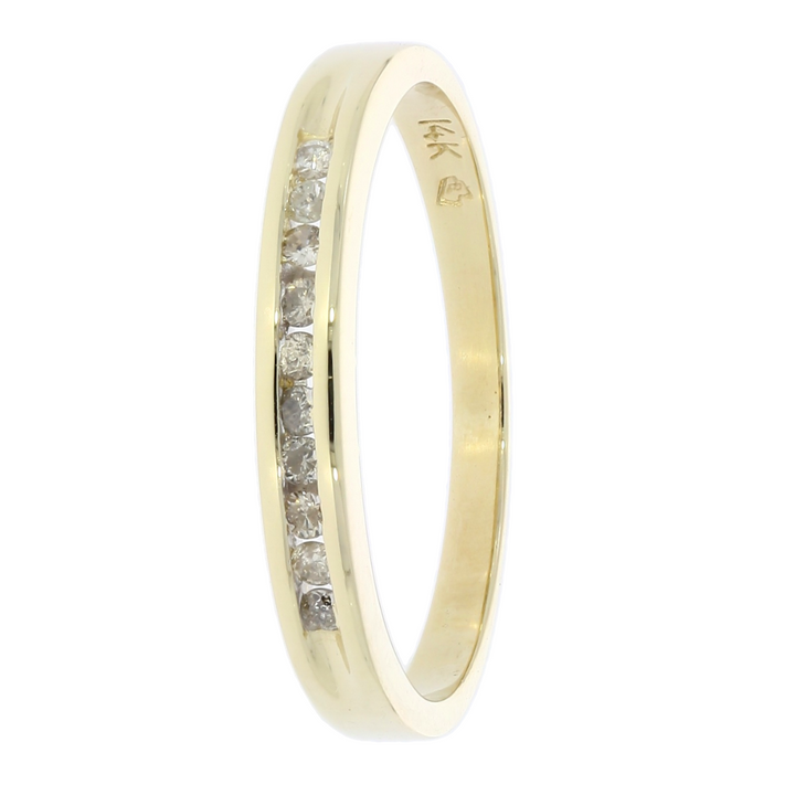 Diamond Channel Band 14K Yellow Gold .10 CTW