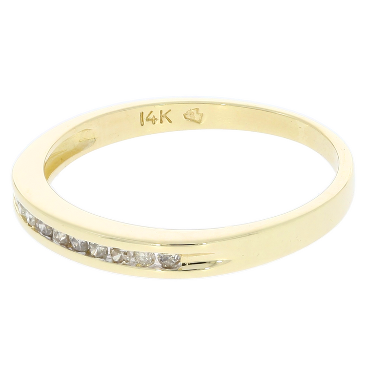 Diamond Channel Band 14K Yellow Gold .10 CTW