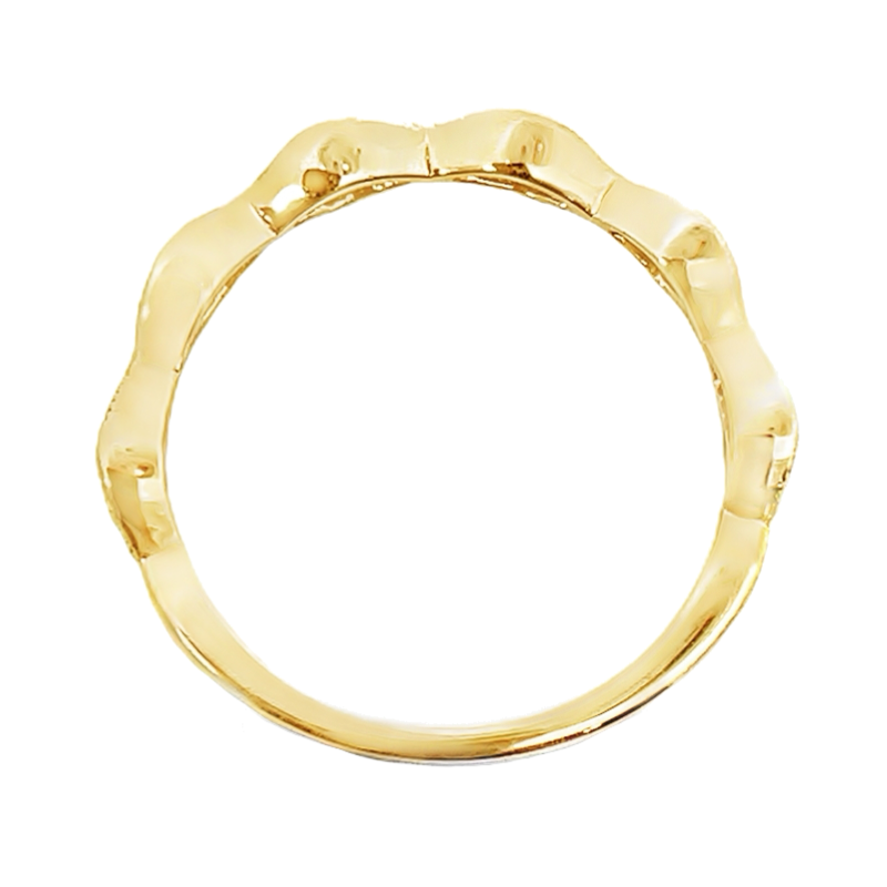 Milgrain Diamond Band 14K Yellow Gold 0.35 CT