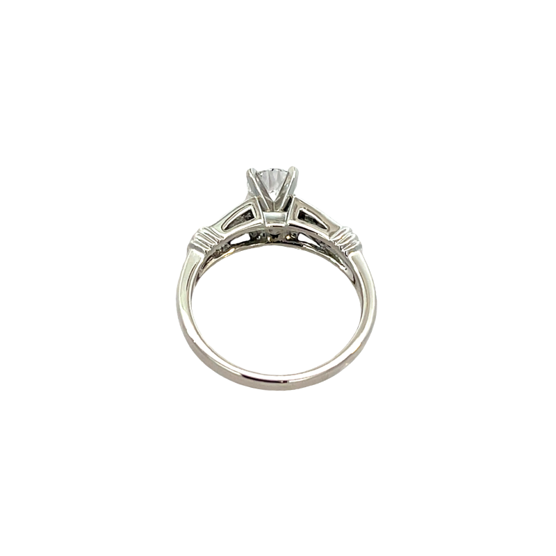 Round Diamond Engagement Ring Platinum .70CT