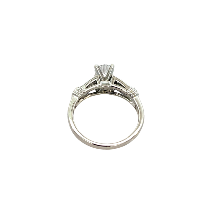 Round Diamond Engagement Ring Platinum .70CT