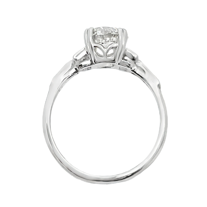 Platinum Art Deco 1.52ct Old European Cut Diamond Engagement Ring