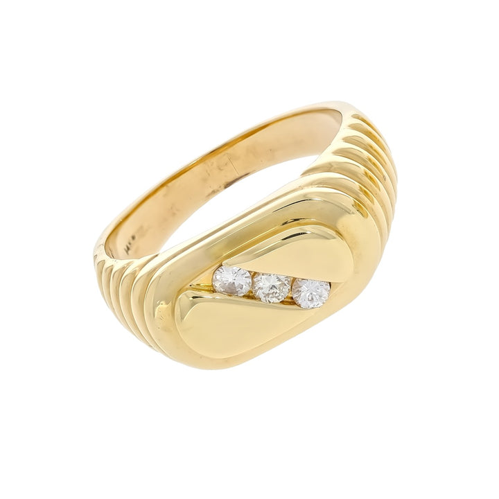 Men's Diamond Ring 14K Yellow Gold .15 CTW