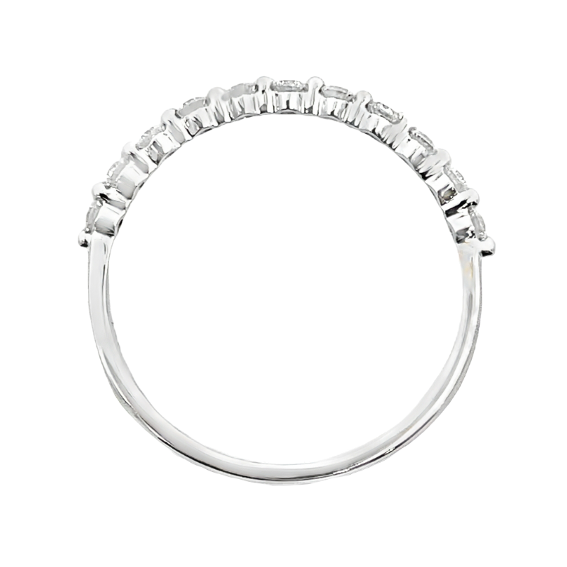 Shared Stackable Diamond Band 14K White Gold