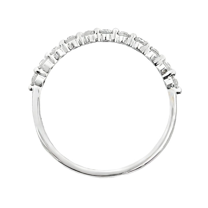 Shared Stackable Diamond Band 14K White Gold