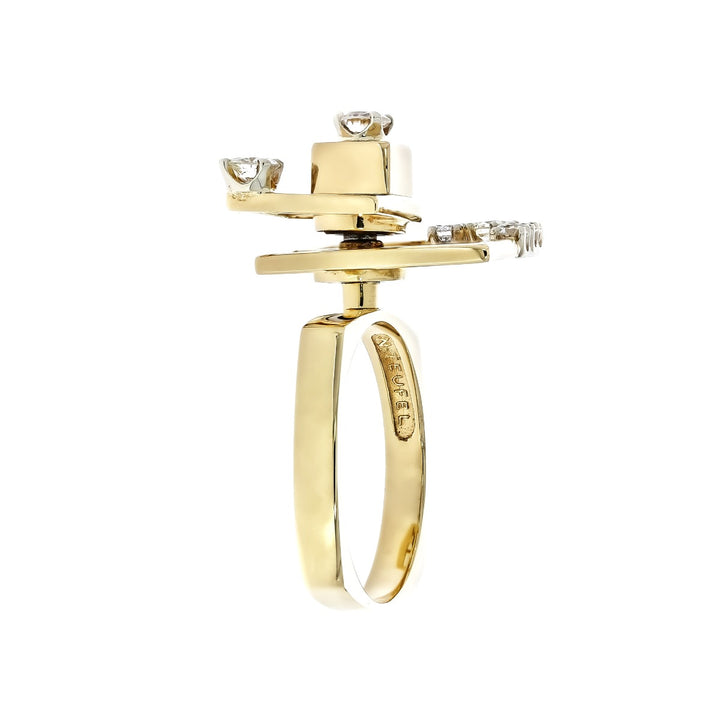 Diamond Swinger Fidget Ring 14K Yellow Gold .56 CTW